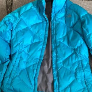 Women Small electric blue North Face puffer Jacket